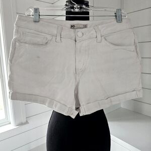 SO Women's White Denim Shorts